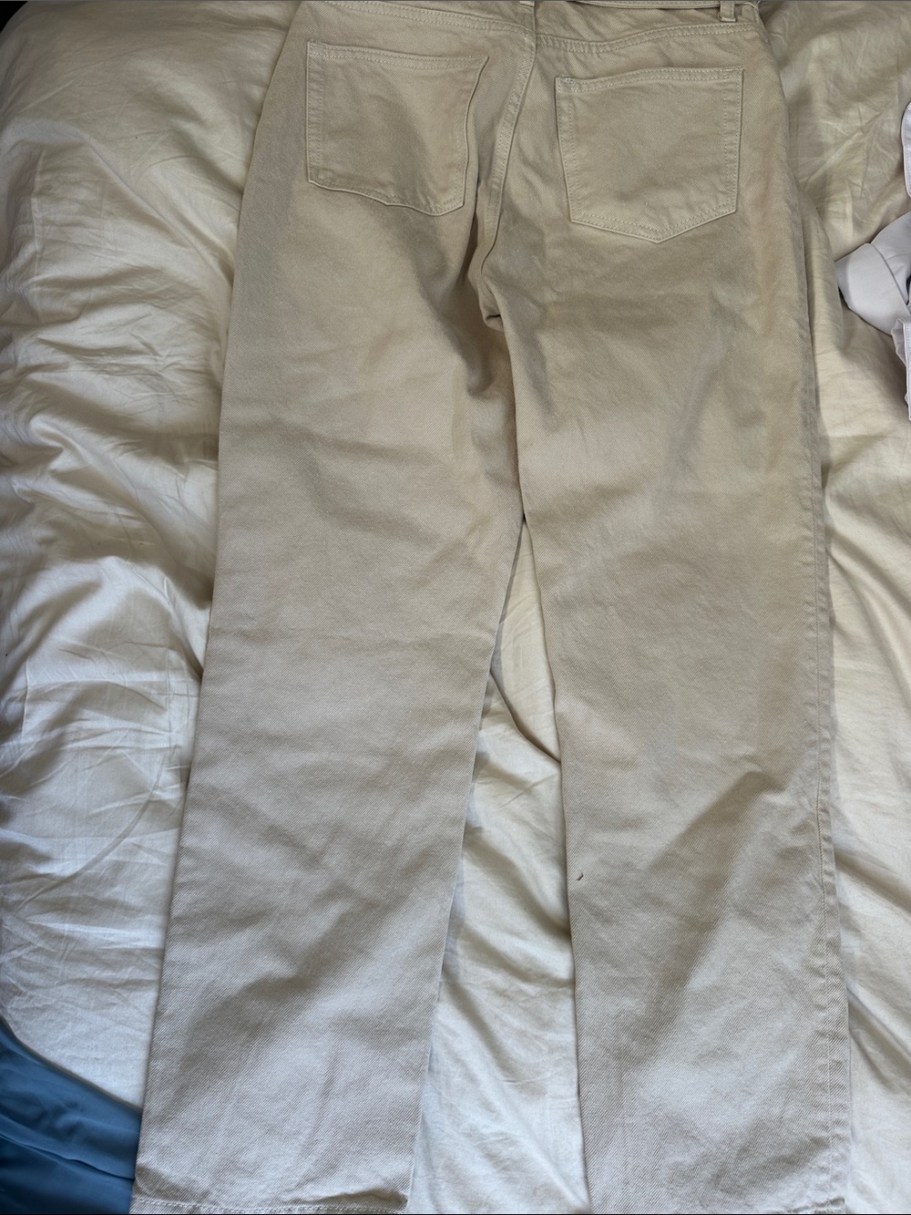 Reformation Women’s Straight Jeans in Natural Cream Unworn 27 - Picture 3 of 5